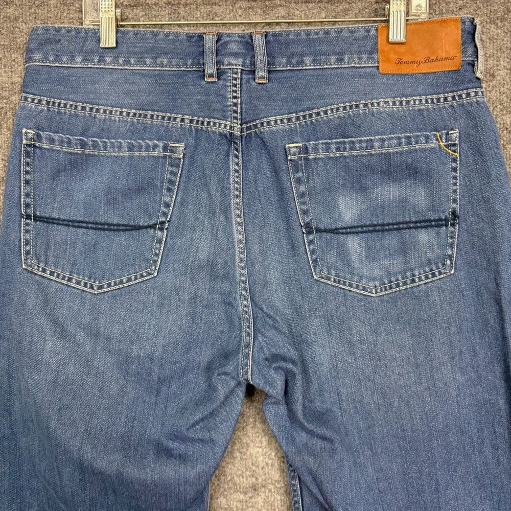 Tommy‎ Bahama Jeans Mens 36x30 Blue Standard Fit Medium Wash Cotton Tencel Blend